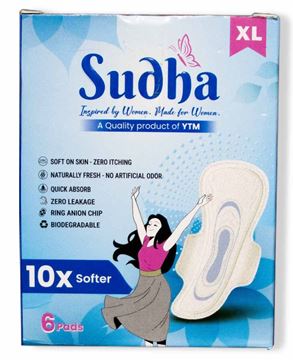 Picture of Sudha Sanitary Pad 1 box ( 6 pads)